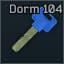 Dorm room 104 key