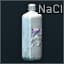 Bottle of saline solution