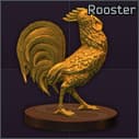 Golden rooster figurine