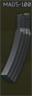 100발, 5.56x45 SureFire MAG5-100 STANAG 탄창 