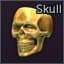 Gold skull ring