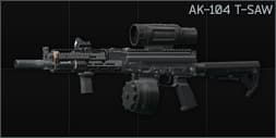 Kalashnikov AK-104 7.62x39 assault rifle T-SAW