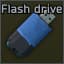 Flash drive marked with blue tape