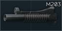 M203 40mm underbarrel grenade launcher
