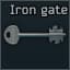 Iron gate key