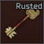 Rusted bloody key