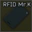 Reprogrammed RFID keycard with Mr. Kerman's hash codes