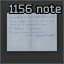 Note mentioning Item #1156
