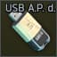 Decrypted Sliderkey flash drive marked with A.P.