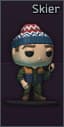Skier figurine