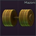Mazoni golden dumbbell