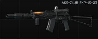Kalashnikov AKS-74UB 5.45x39 assault rifle EKP-1S-03
