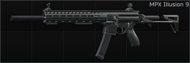 SIG MPX 9x19 submachine gun Illusion 9