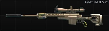 Accuracy International AXMC .338 LM bolt-action sniper rifle PM II 5-25
