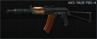Kalashnikov AKS-74UB 5.45x39 assault rifle PBS-4