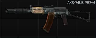 Kalashnikov AKS-74UB 5.45x39 assault rifle PBS-4